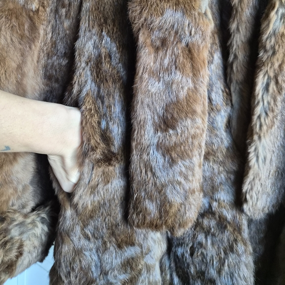 Luxurious Brown Faux Fur Coat - Picture 10 of 13